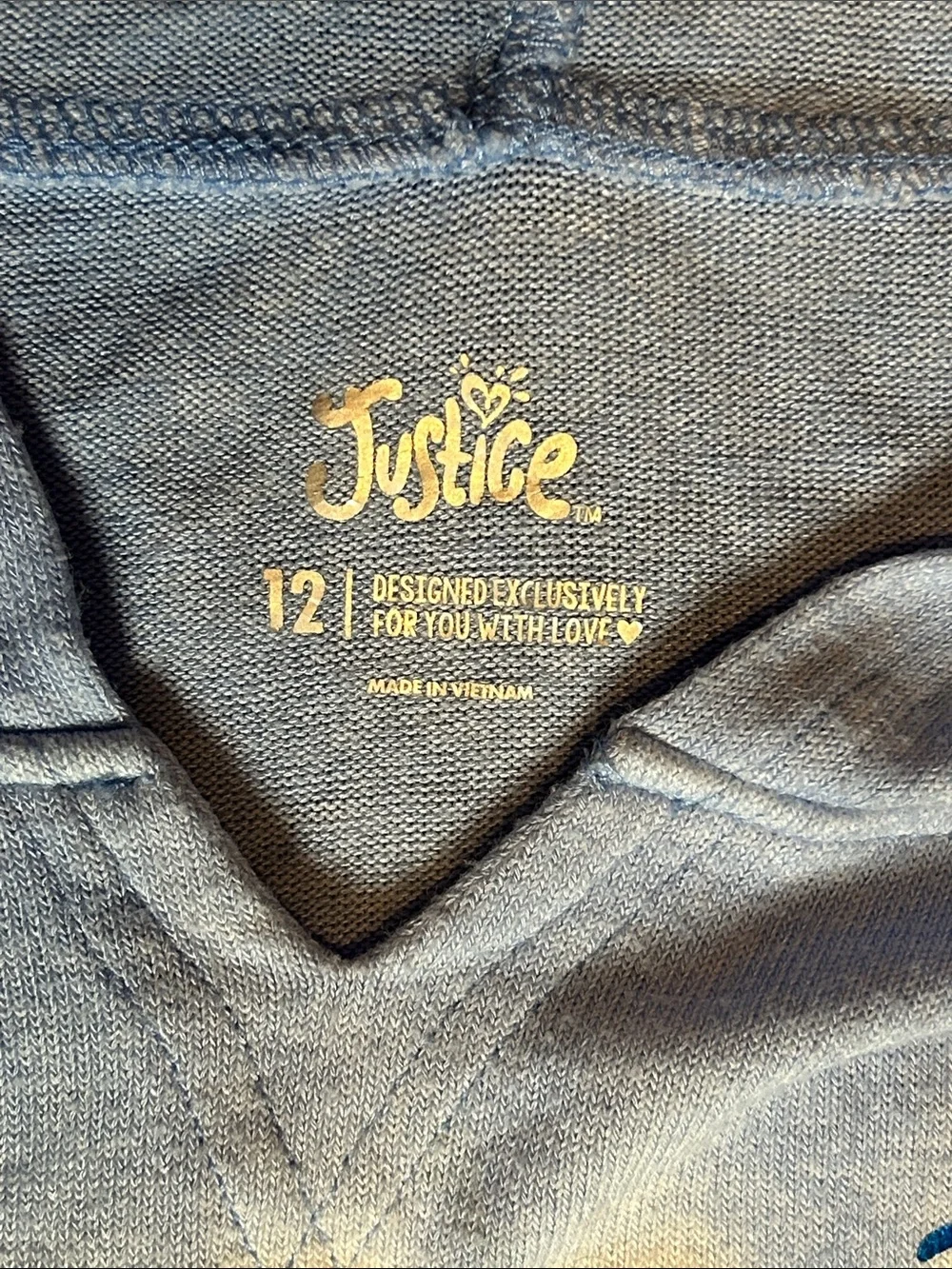 Justice Girls Light Blue & White Tie-Dye Hooded Sweatshirt
